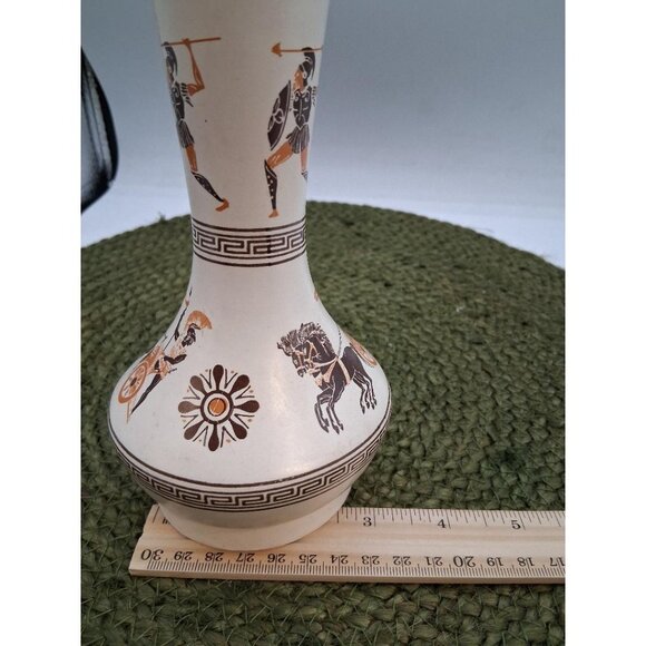 Handmade Greek Ceramic Vase With Warrior & Chariot Design By Xipolias - Picture 6 of 6